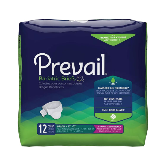 Prevail Bariatric Briefs with Tabs - Size A, B, & C