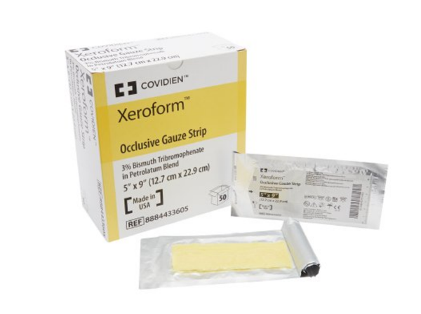 Xeroform 5 x 9 Inch Petrolatum Gauze Strip| Covidien| Box of 50