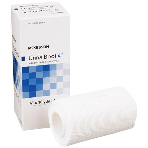 Cotton Unna Boot with Zinc Oxide 4 Inch x 10 Yard - Non-Sterile